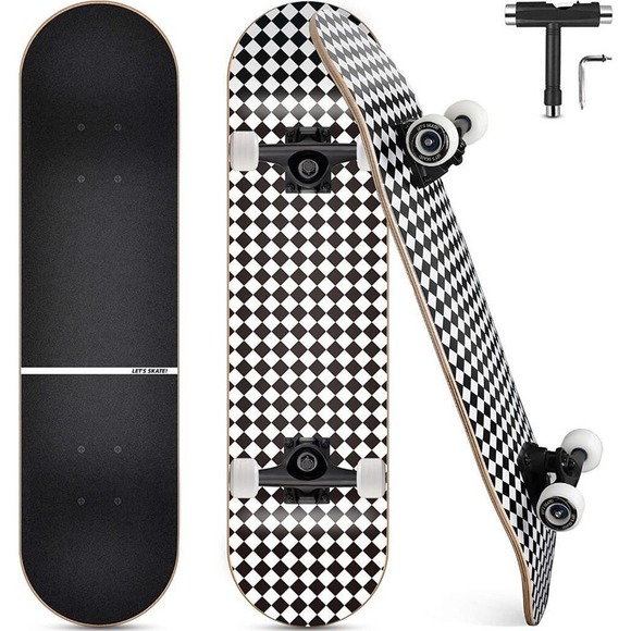 One Funxim Standard Skateboard for Kids 31 x 8 In 4 Wheels 7 Layer Maple - Picture 1 of 7